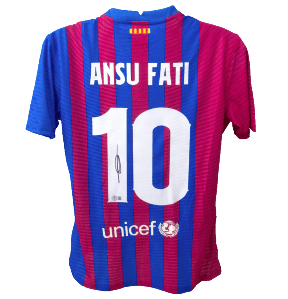 Ansu Fati Signed Barcelona Jersey – Beckett COA