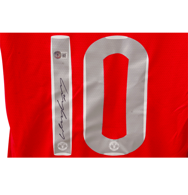 MementoMemorabilia Wayne Rooney Signed Manchester Untied Premier League 07-08 Jersey (Beckett COA)