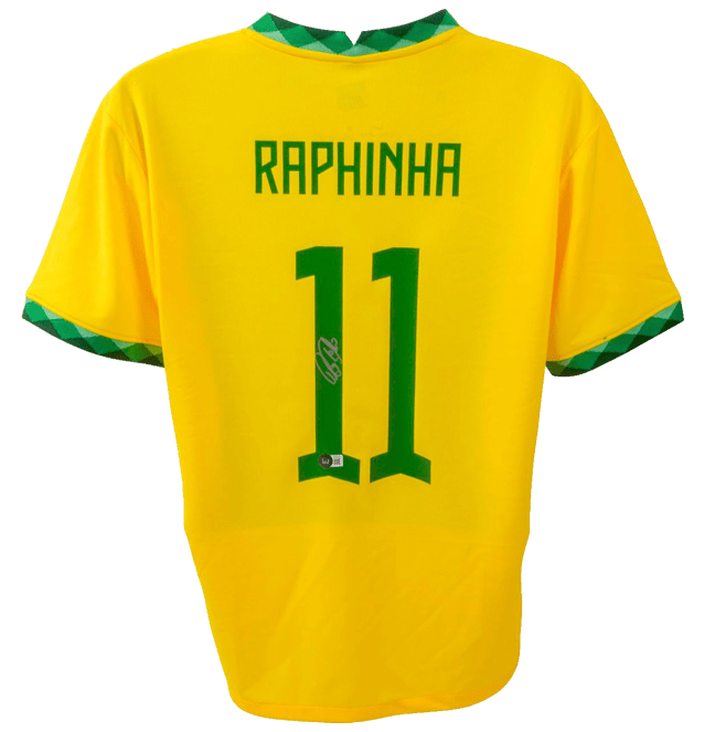Raphinha Signed Brazil Jersey – Beckett COA