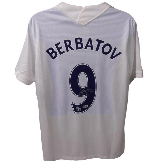 Dimitar Berbatov Signed Tottenham Jersey – Beckett COA