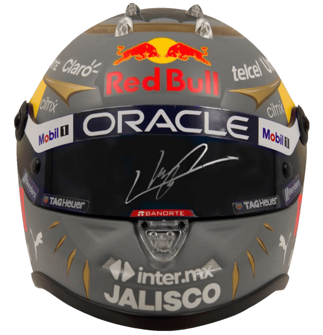 Sergio Perez Signed Red Bull F1 Wakanda Forever Helmet 1:2 Scale – Beckett COA