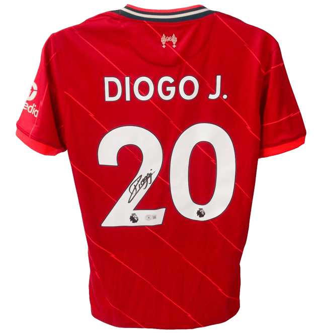 Diogo Jota Signed Liverpool Jersey – Beckett COA