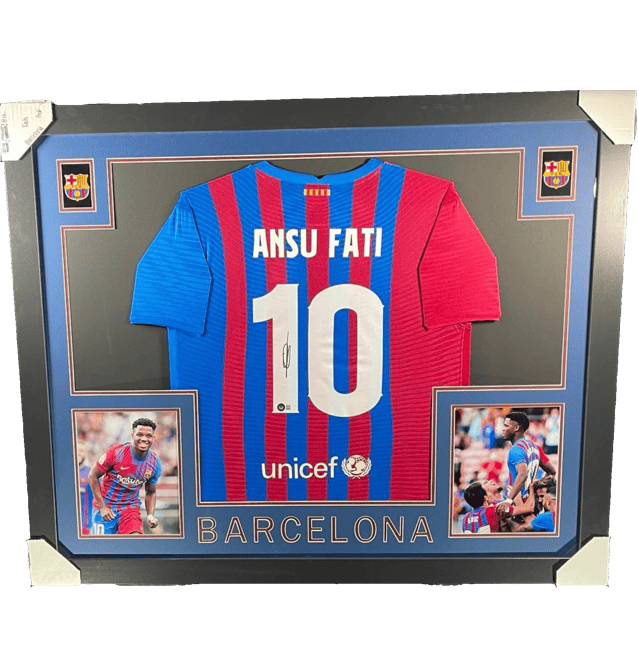 Framed Ansu Fati Signed Barcelona Jersey – Beckett COA