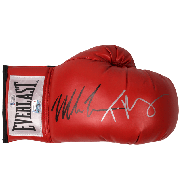 Tyson Fury & Mike Tyson Signed Everlast Boxing Glove – Beckett COA