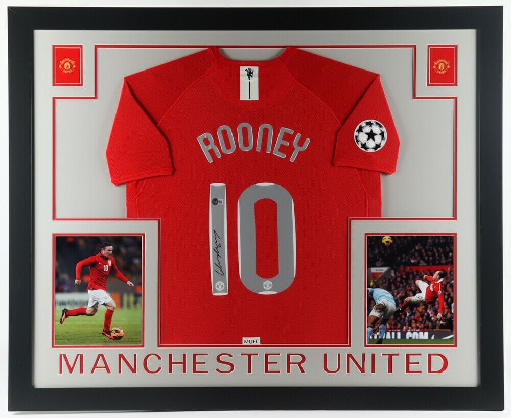 Framed Wayne Rooney Signed Manchester United Jersey – Beckett COA