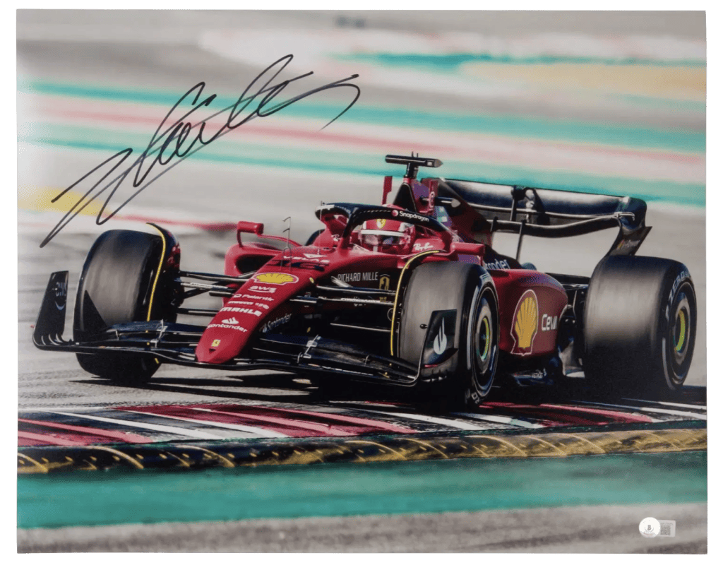 Charles Leclerc Signed F1 Print – Beckett COA