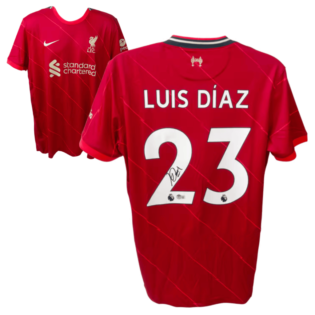 Luis Diaz Signed Liverpool Home Soccer Jersey #23 – Beckett COA