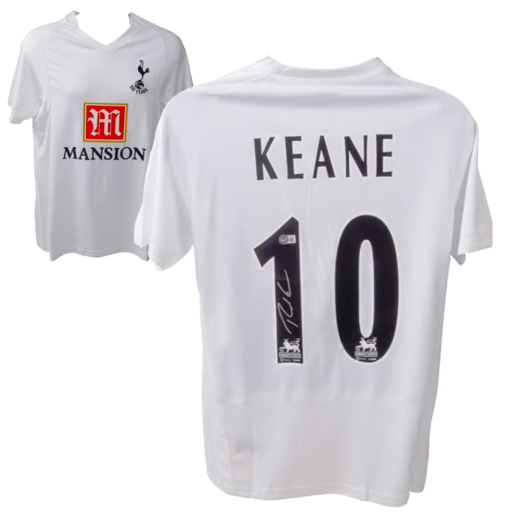 Robbie Keane Signed Tottenham Hotspur Home Soccer Jersey #10 – Beckett COA