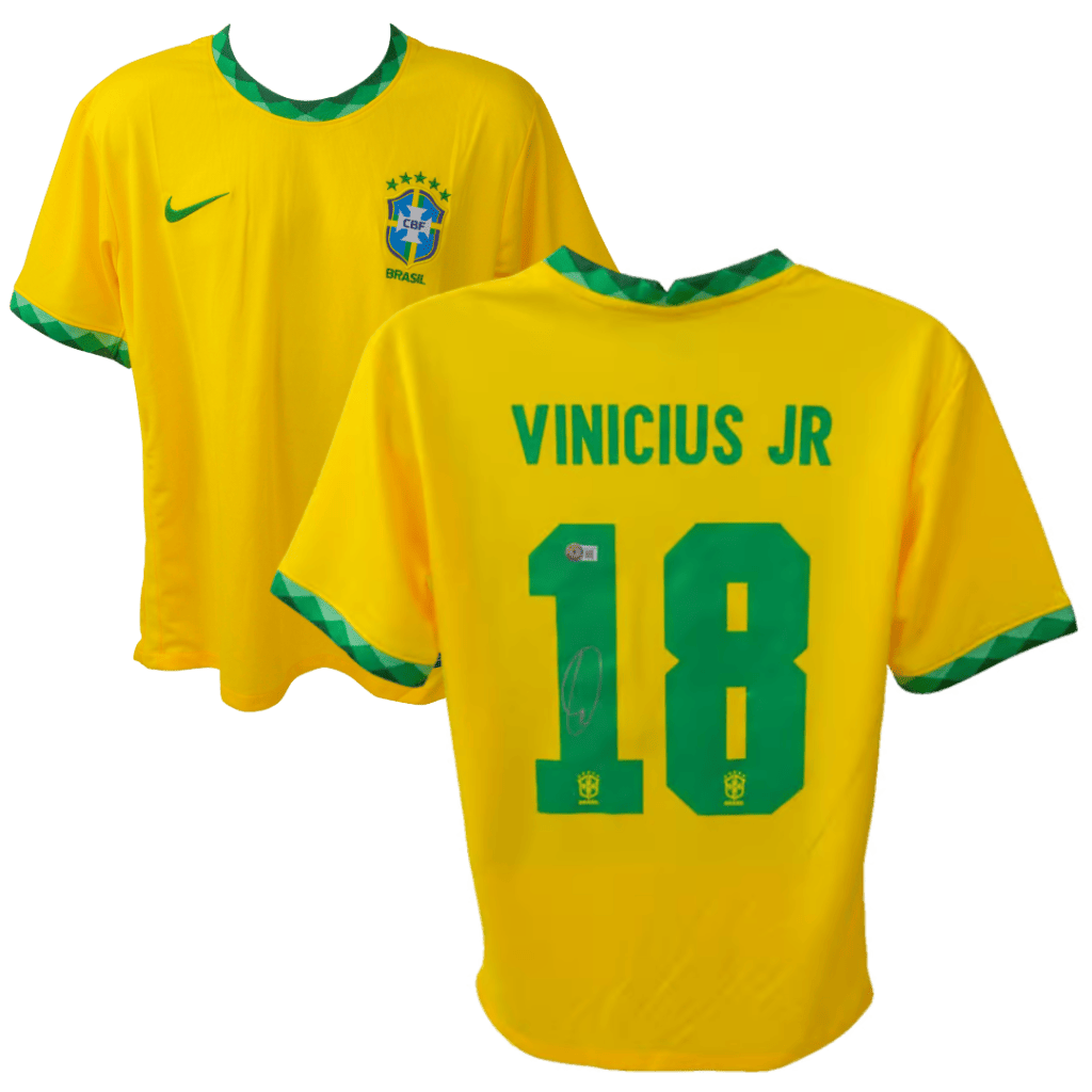 Vinicius Jr Signed Brazil Jersey – Beckett COA