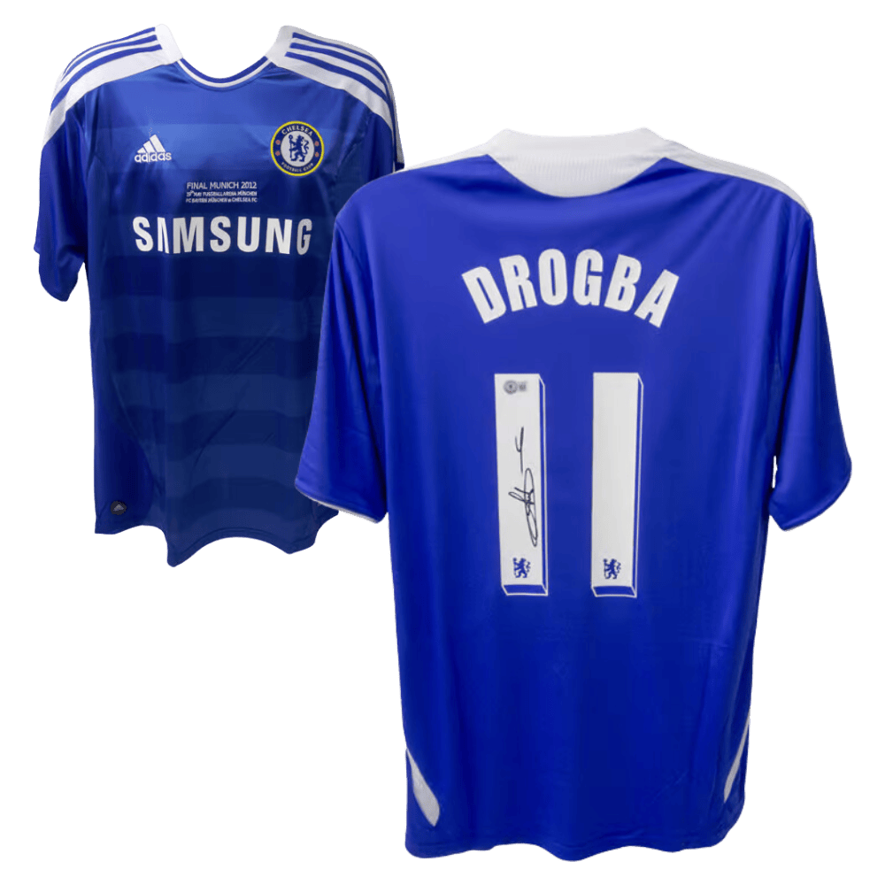 Didier Drogba Signed Adidas 2012 Munich UCL Final Chelsea Jersey – Beckett COA