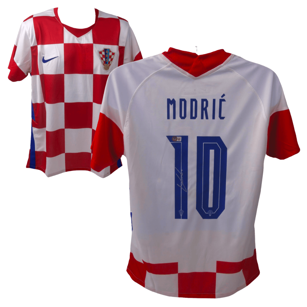 Luka Modric Signed Croatia National Team Home Soccer Jersey – Beckett COA