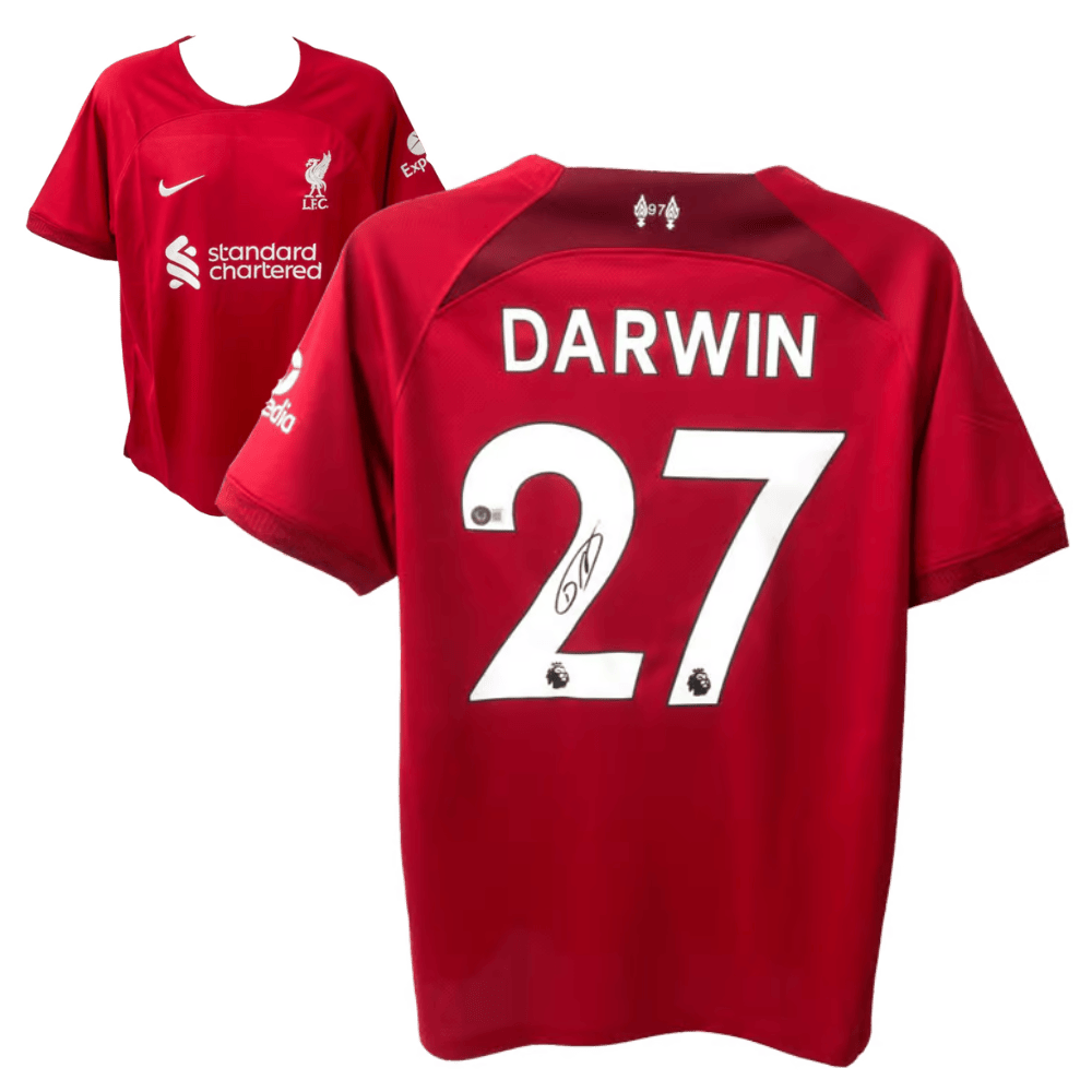 Darwin Nunez Signed 2023 Liverpool Home Soccer Jersey #27 – Beckett COA