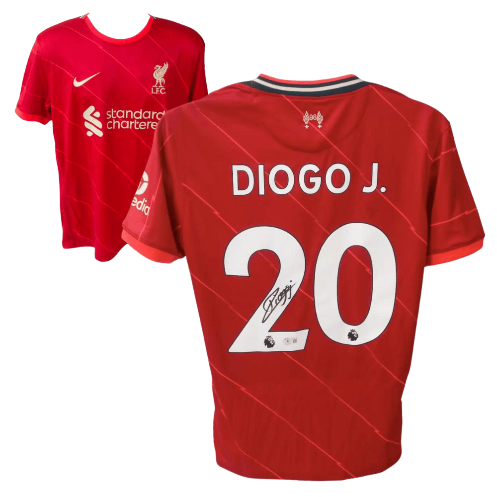 Diogo Jota Signed 2021-22 Liverpool Home Soccer Jersey #20 – Beckett COA