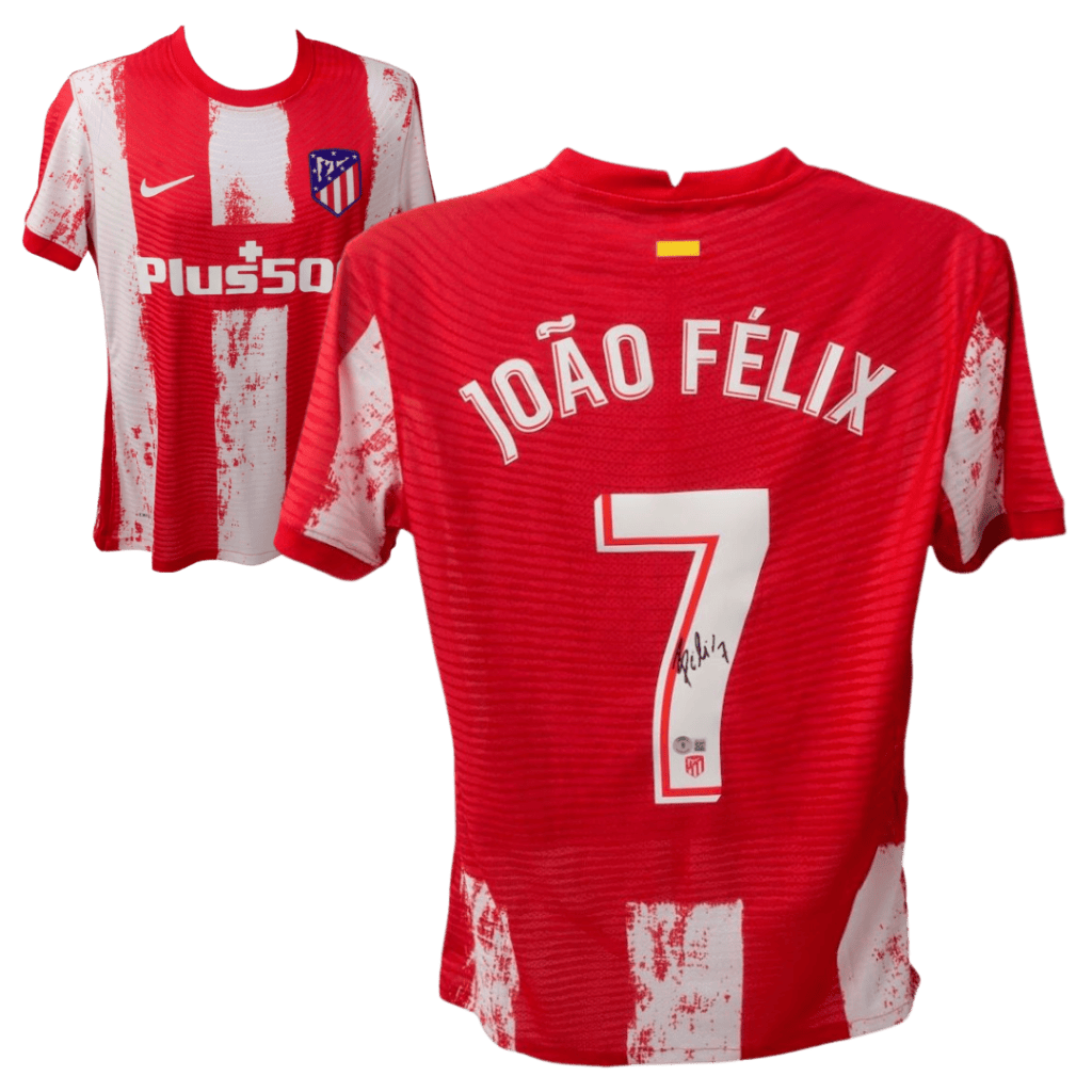 Joao Felix Signed Atletico Madrid Home Soccer Jersey #7 – BECKETT COA