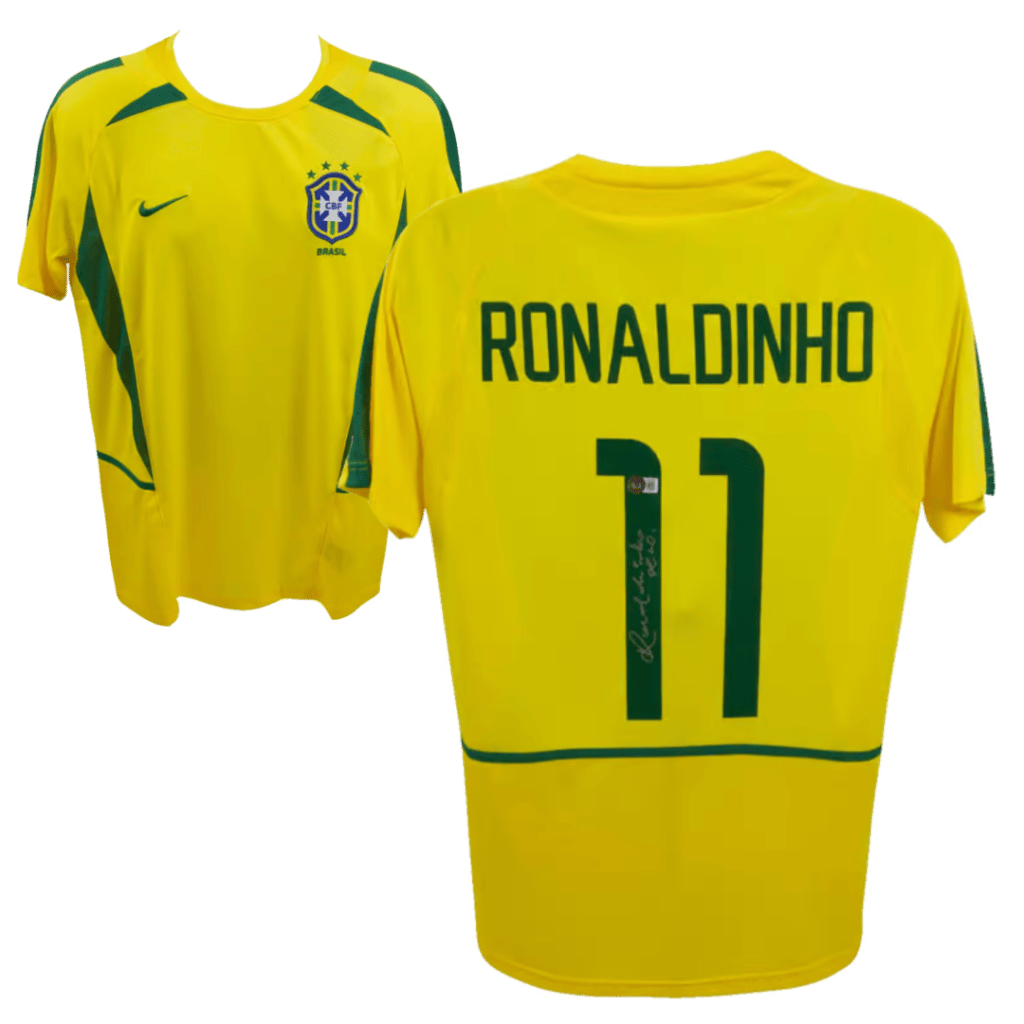 Ronaldinho Signed Brazil Jersey – Beckett COA