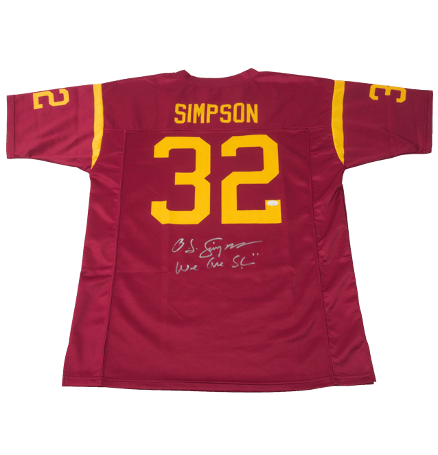 O.J. Simpson Signed USC Jersey Inscribed – Beckett COA