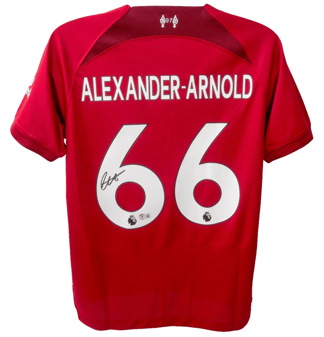 Trent Alexander Arnold Signed Liverpool Jersey Beckett Coa Mvps Authentic Signed Memorabilia 8190