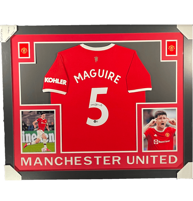 Framed Harry Maguire Signed Manchester United Jersey – Beckett COA