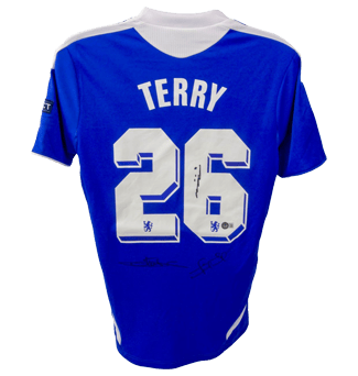 Drogba, Terry & Lampard Signed Chelsea Jersey – Beckett COA