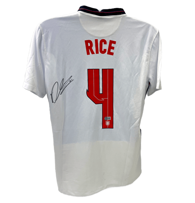 Declan Rice Signed England Jersey – Beckett COA