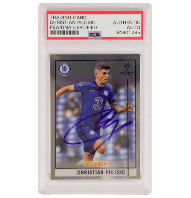 Christian Pulisic Signed 2020-21 Topps Merlin Chrome – PSA Authentic