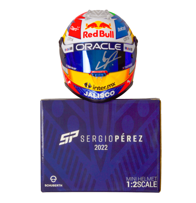 Sergio Perez Signed Red Bull F1 Helmet 1:2 Scale – Beckett COA