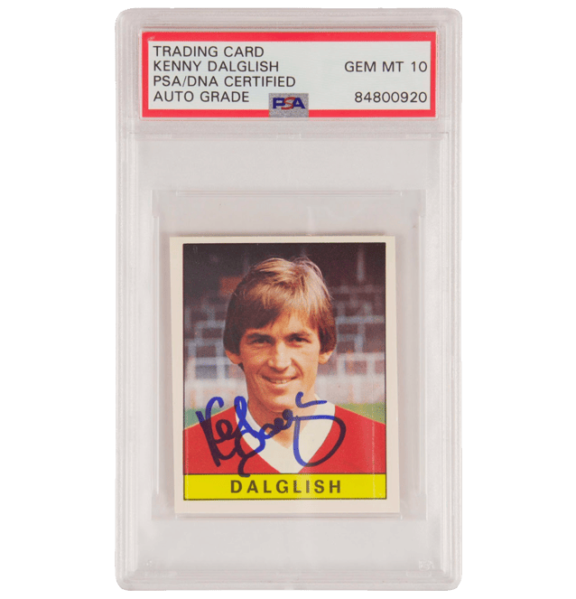 Kenny Dalglish Signed 1979-80 Calciatori Sticker – PSA 10