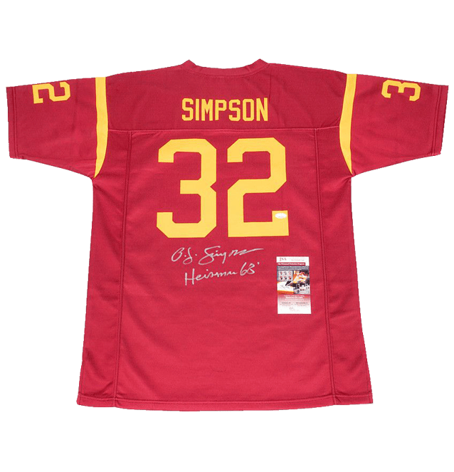 O.J. Simpson Signed USC Jersey Inscribed – Beckett COA