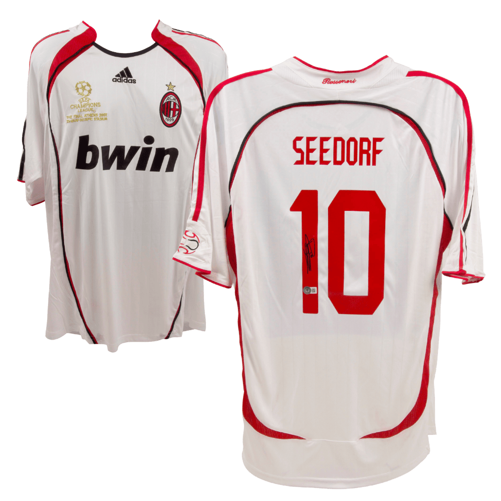 Clarence Seedorf Signed AC Milan UCL 2007 Final Soccer Jersey #10 – Beckett COA