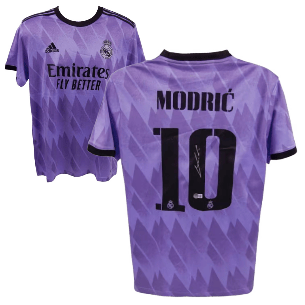 Luka Modric Signed 2023 Real Madrid Away Soccer Jersey #10 – Beckett COA