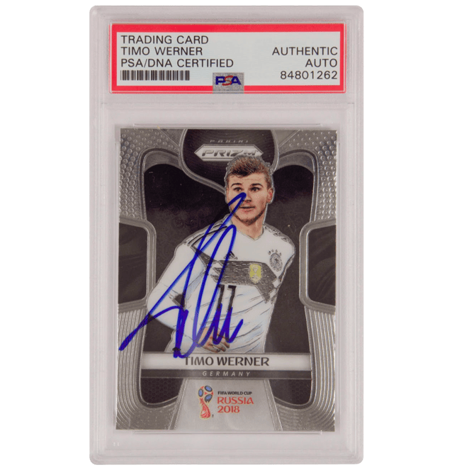 Timo Werner Signed Panini 2018 WC Prizm – PSA Authentic