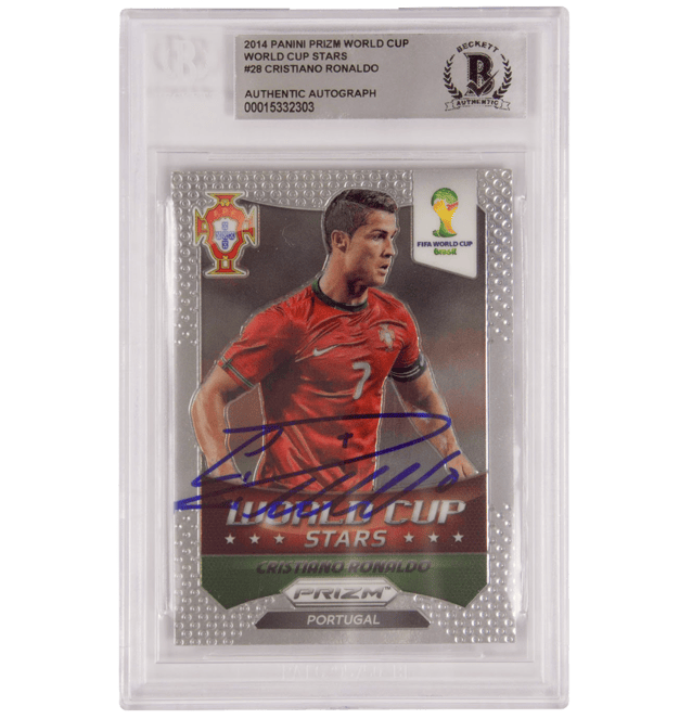 Cristiano Ronaldo Signed 2014 Panini Prizm World Cup Stars – BGS Authentic