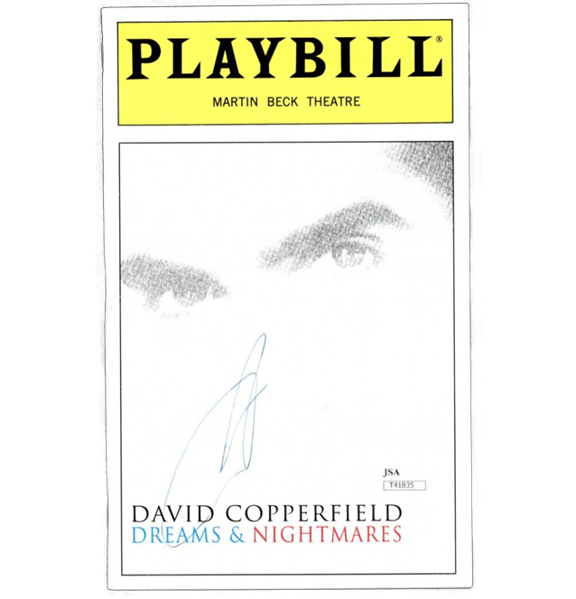 David Copperfield Signed Dreams & Nightmares Playbill – Beckett COA