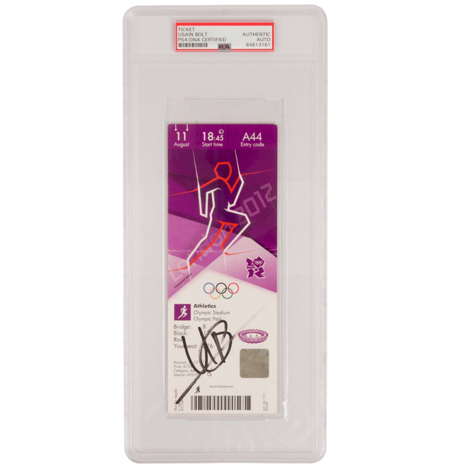 Usain Bolt Signed 2012 London Olympics Ticket August 11 – PSA Authentic