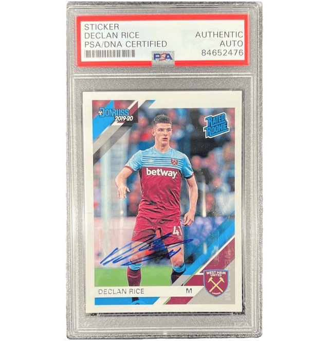 Declan Rice Signed Donruss Rated Rookie – PSA Authentic