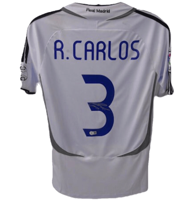 Roberto Carlos Signed Real Madrid Jersey – Beckett COA