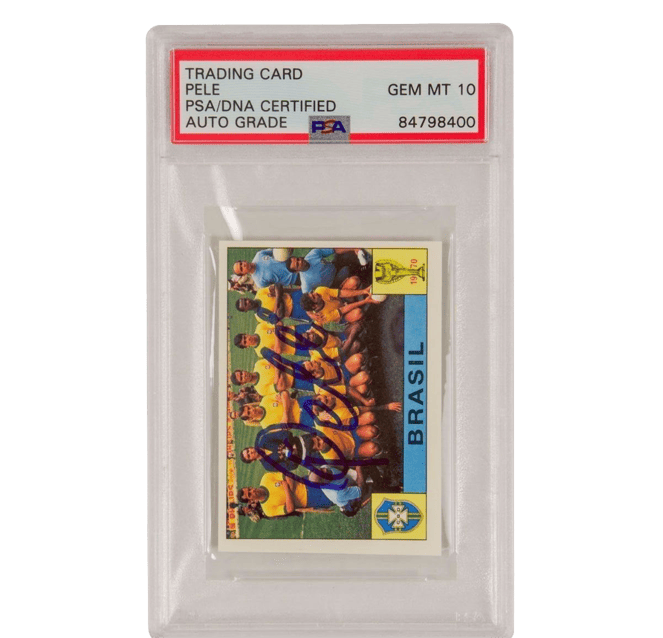 Pele Signed Panini World Cup Story Sonric’s #36 – PSA 10