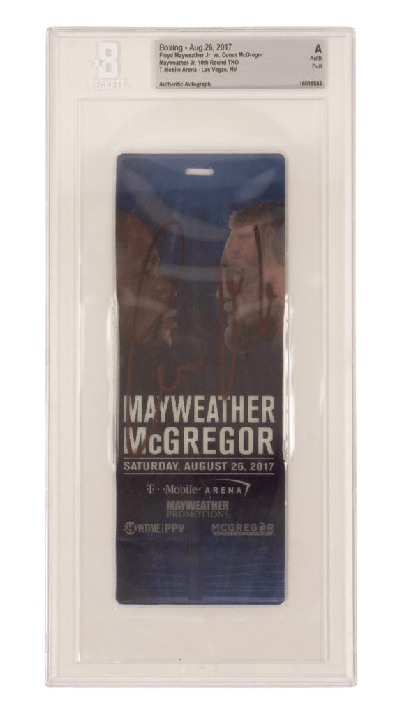Conor Mcgregor Signed Floyd Mayweather Vegas Fight Ticket – BGS Authentic