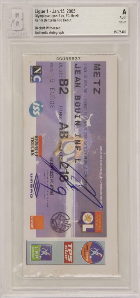 Karim Benzema Signed 2005 Pro Debut Ticket – BGS Authentic