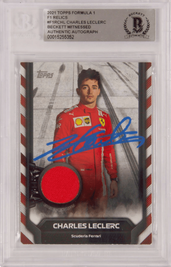 Charles Leclerc Signed 2021 Topps F1 Relics /199 – BGS Authentic