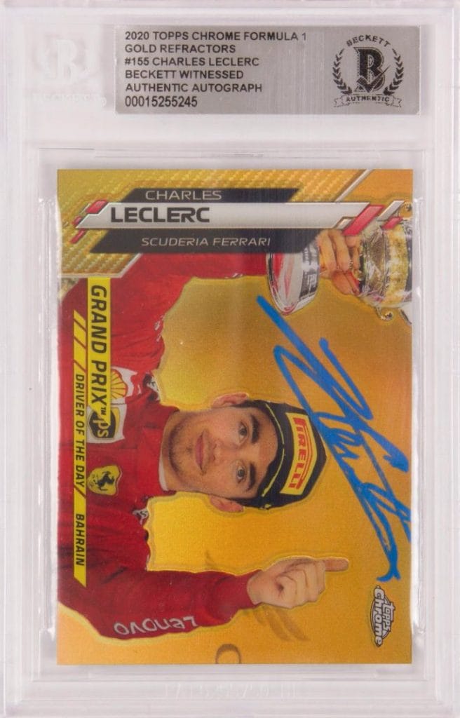 Charles Leclerc Signed 2020 Topps Chrome F1 Gold /50 – BGS Authentic