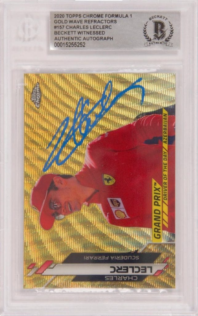Charles Leclerc Signed 2020 Topps Chrome F1 Gold Wave /50 – BGS Authentic