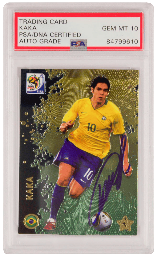 Kaka Signed 2010 World Cup Foil Card – PSA 10
