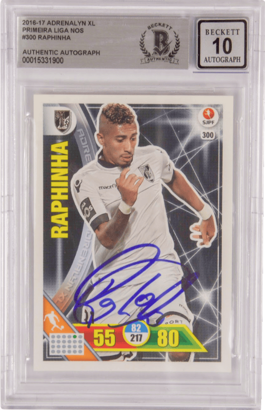 Raphinha Signed 2016 Adrenalyn XL Rookie Card – BGS 10