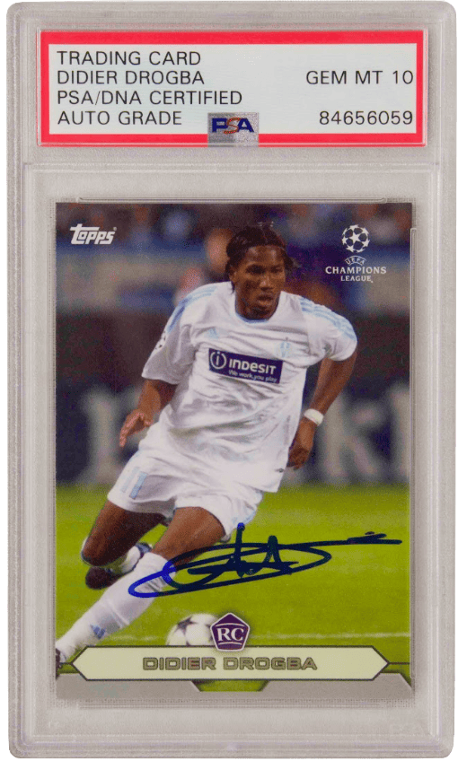 Didier Drogba Signed Topps Lost Rookie – PSA 10