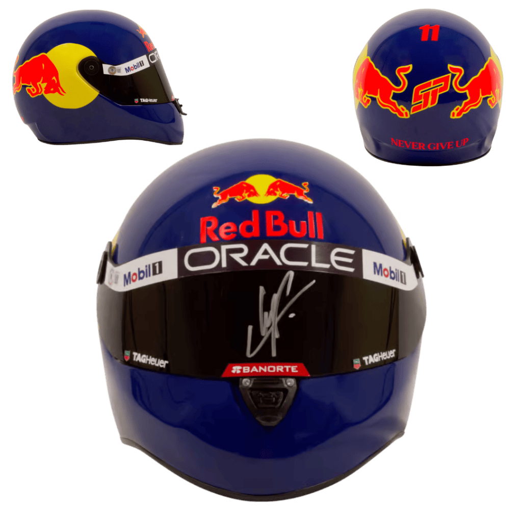 Sergio Perez Signed Formula 1 Redbull Racing Helmet Full Size Replica – Beckett COA