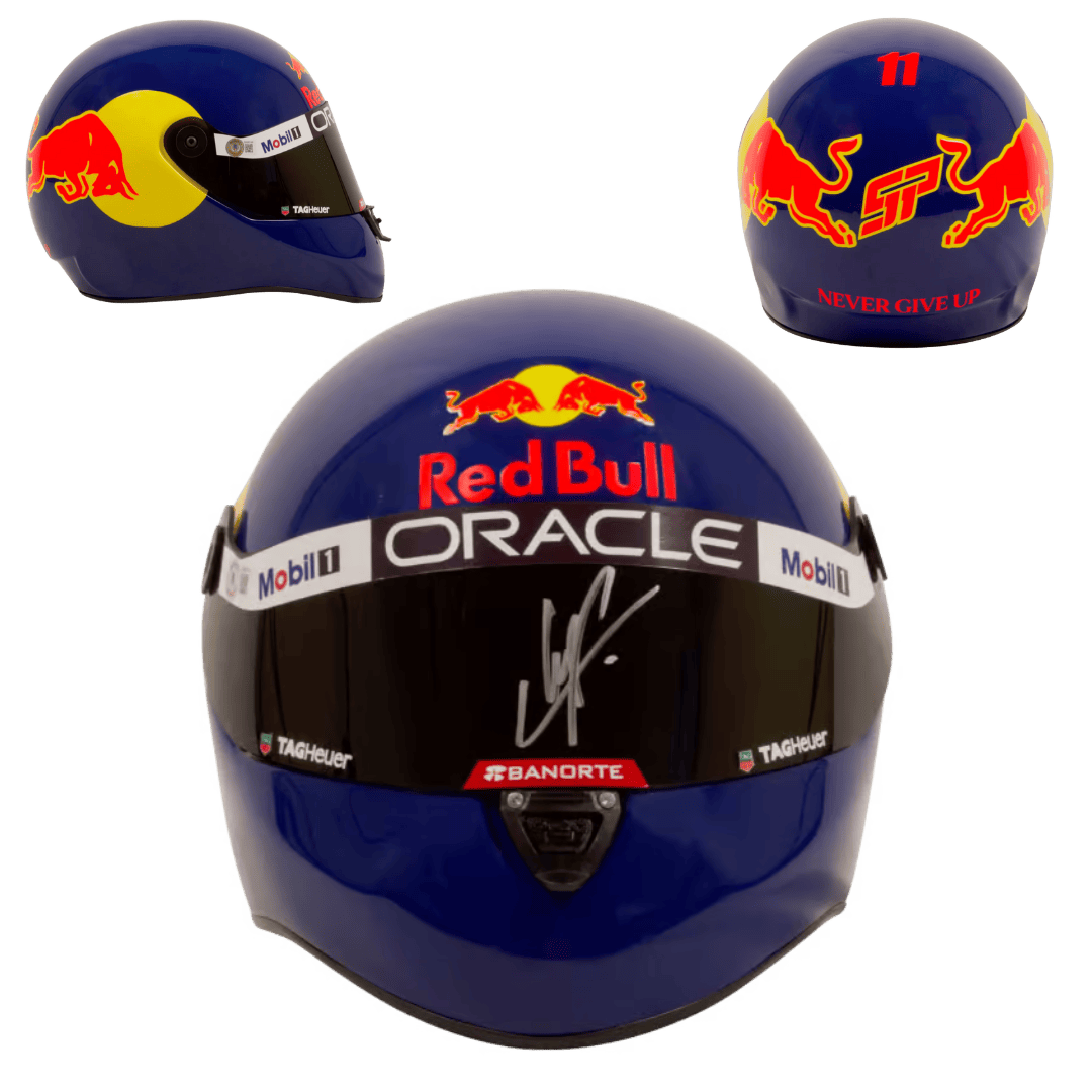 Sergio Perez Signed Formula 1 Redbull Racing Helmet Full Size Replica – Beckett COA