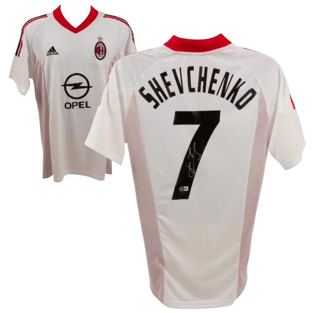 Andriy Shevchenko Signed AC Milan Away Soccer Jersey #7 – Beckett COA