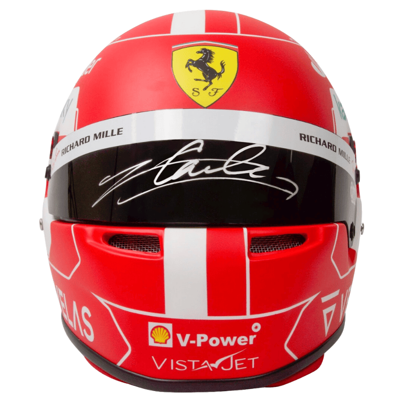 Charles Leclerc Signed Full Size Ferrari F1 Helmet – Beckett COA