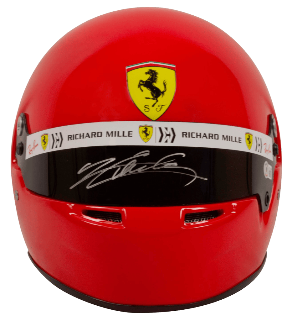 Chales Leclerc Signed Replica Ferrari F1 Helmet – Beckett COA